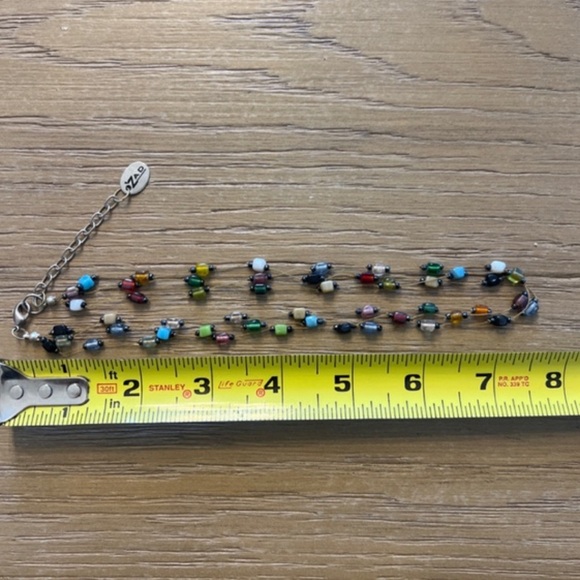 Glass bead bohemian choker necklace - Picture 5 of 5